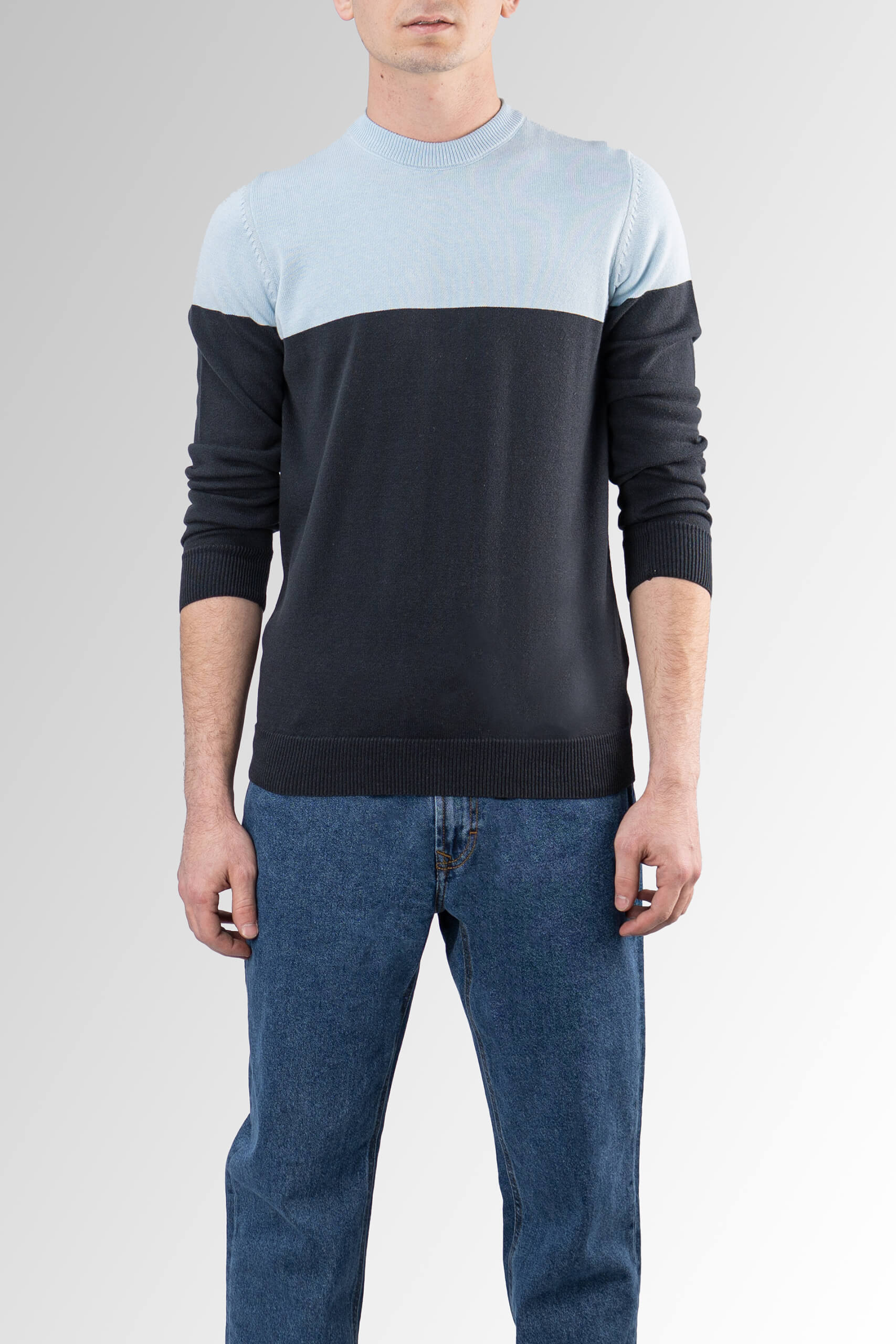 بافت دو رنگ آبی روشن