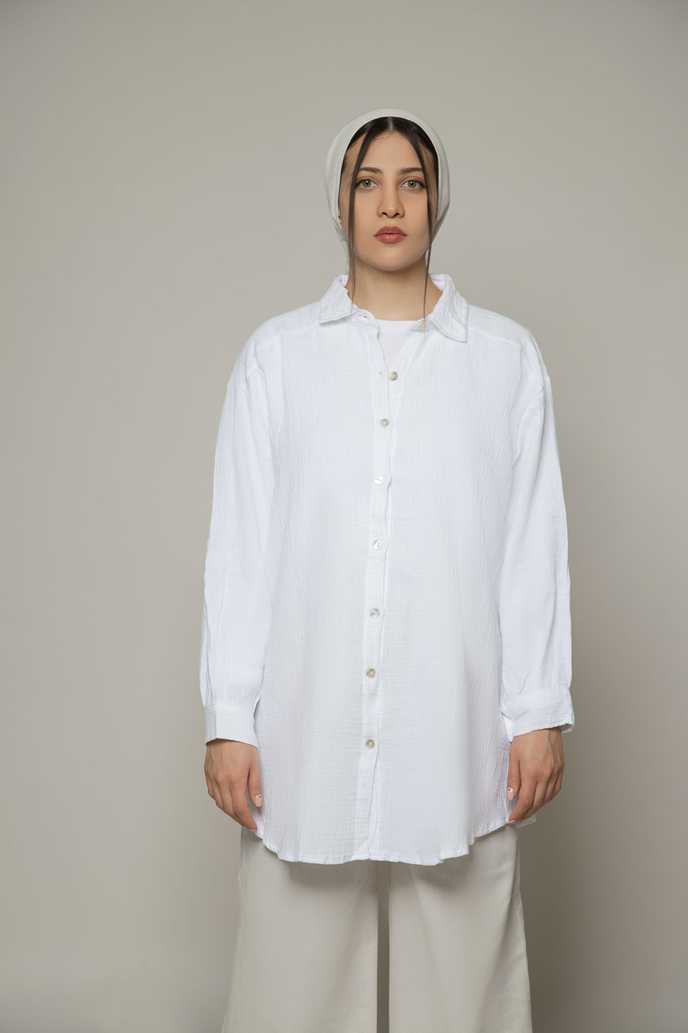 شومیز لینن پفکی