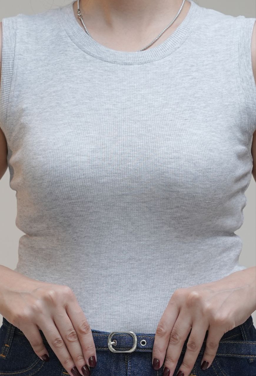 کراپ نخ و پنبه یقه گرد کوتاه