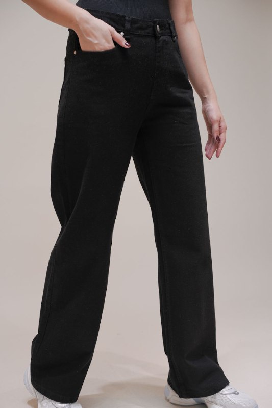 شلوار زنانه جین راسته آزاد